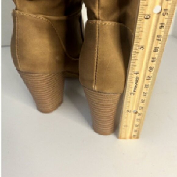 XOXO Strasburg Slouch Western Boots Womens 8M Brown Tan NIB - Picture 6 of 8